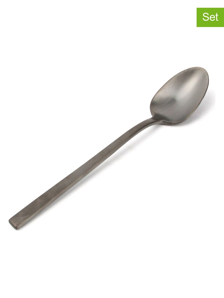 Salt and Pepper Łyżeczki (6 szt.) "Terno" w kolorze czarnym do herbaty - wys. 15,7 cm rozmiar: onesize