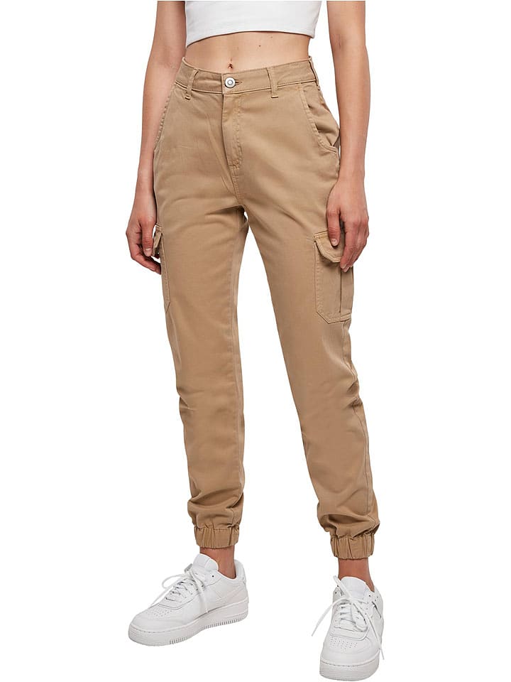 Urban Classics Bojówki w kolorze beżowym rozmiar: W32