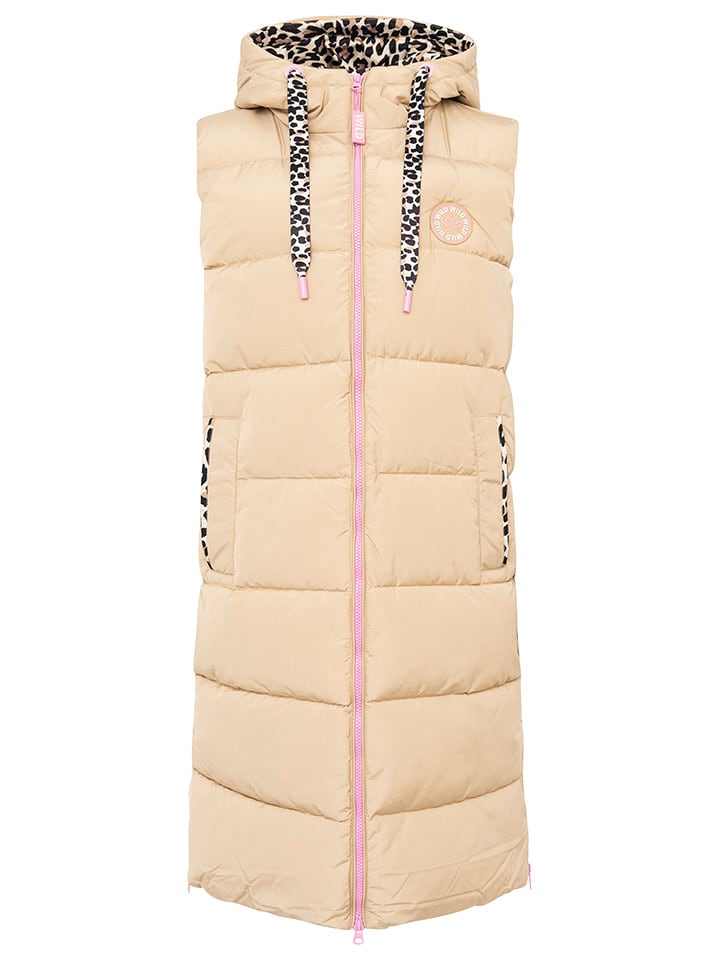 Zwillingsherz Kamizelka pikowana "Wild Hearts" w kolorze beżowym rozmiar: S