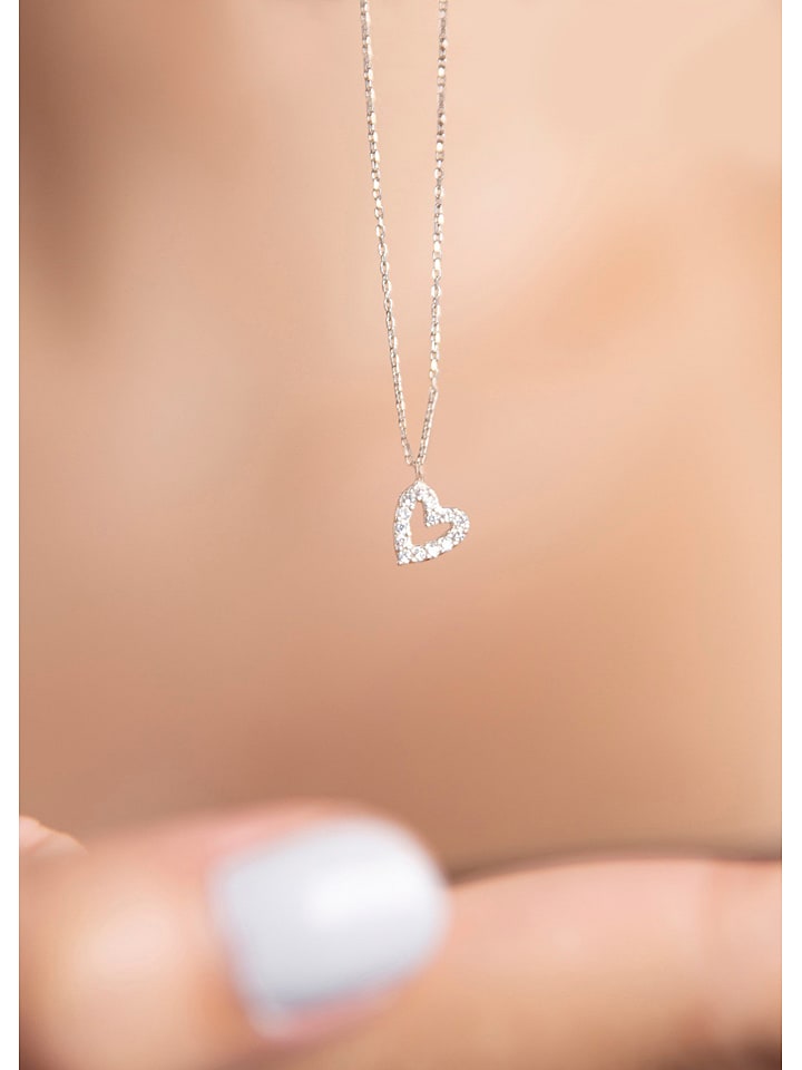 Heliophilia Srebrny naszyjnik z zawieszką - dł. 43 cm rozmiar: onesize