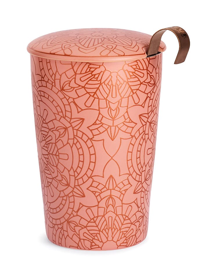 Eigenart Kubek "Mandala" w kolorze jasnoróżowym do herbaty - 350 ml rozmiar: onesize