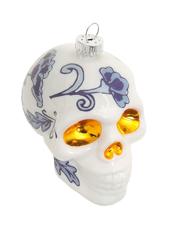 Krebs Glas Lauscha Ozdoba choinkowa w kolorze białym - wys. 10 cm rozmiar: onesize