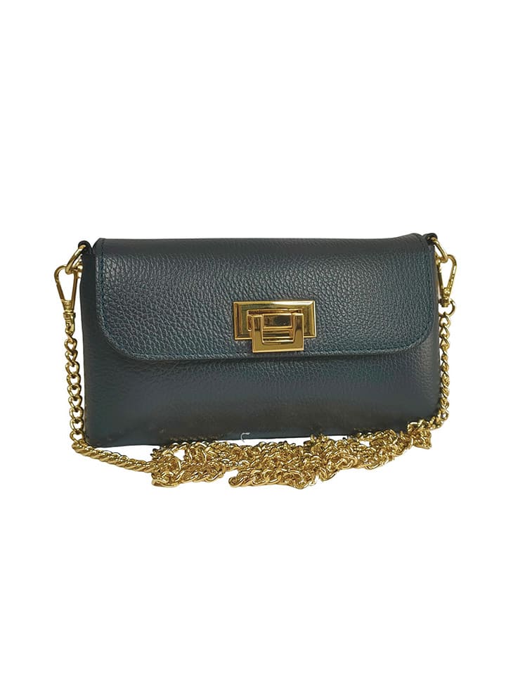 Florence Bags Skórzana torebka w kolorze czarnym - 22 x 13 x 3 cm rozmiar: onesize