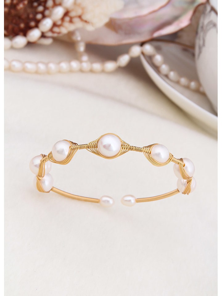 L'Atelier de Gaia Pozłacana bransoletka z perłami rozmiar: onesize