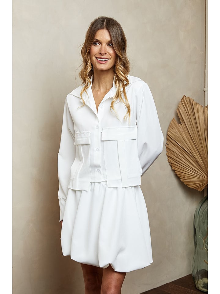 Joséfine Kurtka koszulowa "Mucha" w kolorze białym rozmiar: L