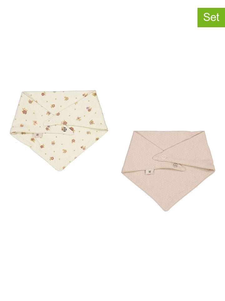 Wheat Chusty trójkątne (2 szt.) w kolorze kremowo-jasnoróżowym rozmiar: onesize