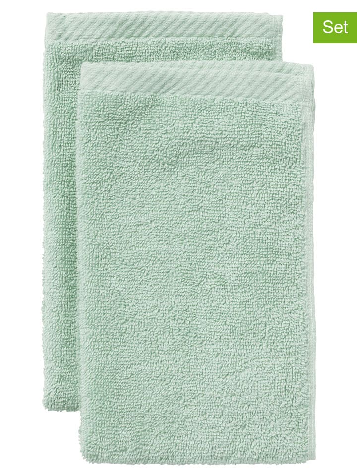 Ellos Home Myjki (2 szt.) "Elise" w kolorze zielonym rozmiar: 30x50 cm