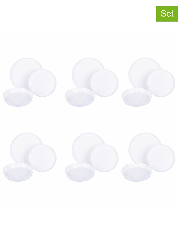 Villa d´Este 18-częściowy zestaw talerzy "Modern" w kolorze białym rozmiar: onesize