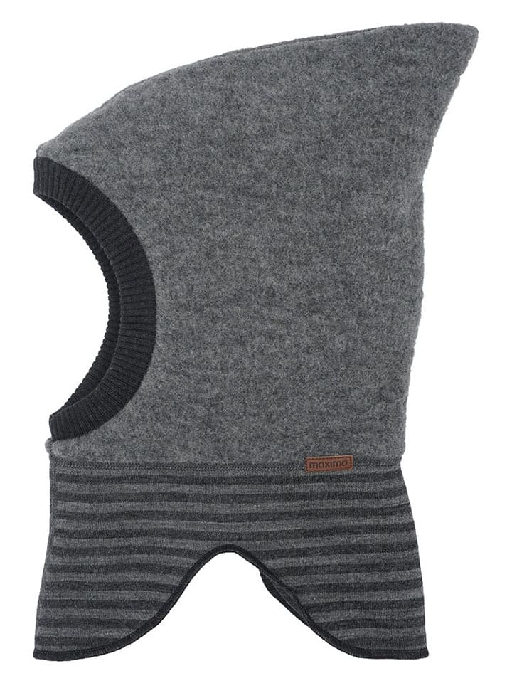 MaxiMo Wełniana kominiarka w kolorze szaro-czarnym rozmiar: 55 cm