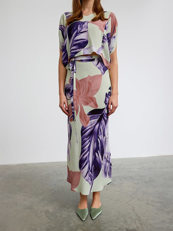 BGN Spódnica w kolorze fioletowo-miętowym rozmiar: 40