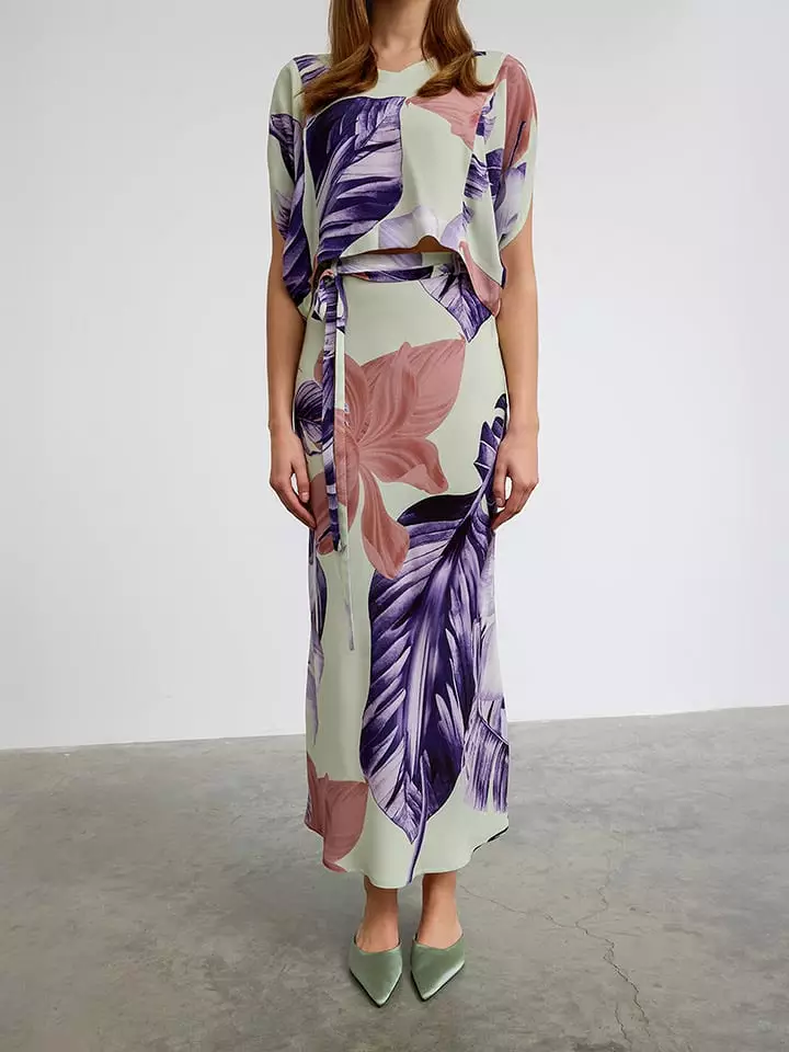 BGN Spódnica w kolorze fioletowo-miętowym rozmiar: 40