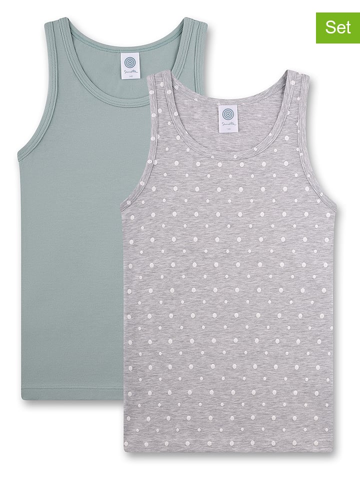 Sanetta Podkoszulki (2 szt.) w kolorze błękitnym i szarym rozmiar: 176
