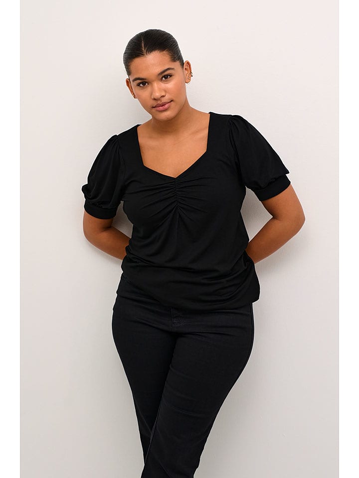 Kaffe Koszulka "Sissy" w kolorze czarnym rozmiar: M