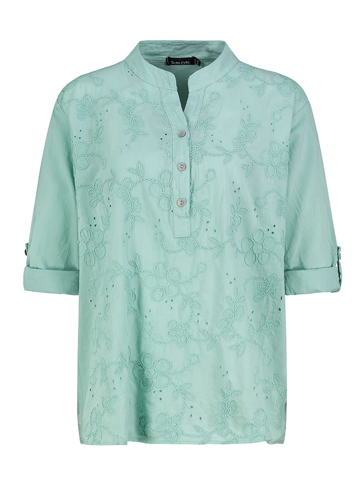 Sublevel Bluzka w kolorze miętowym rozmiar: M/L