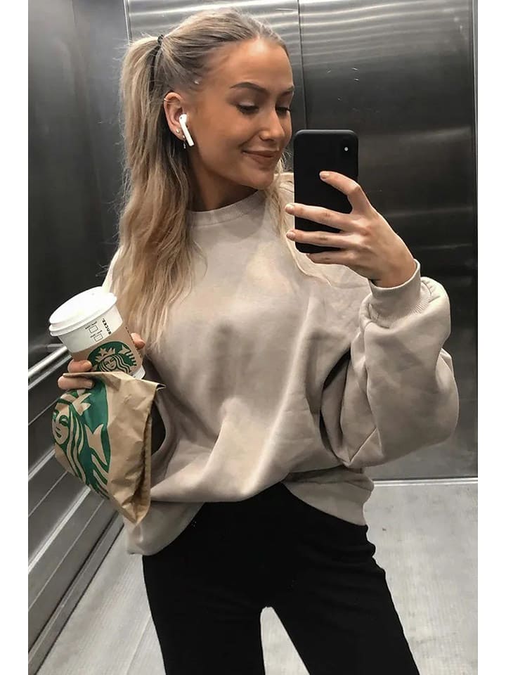 MADMEXT Bluza w kolorze szarobrązowym rozmiar: M