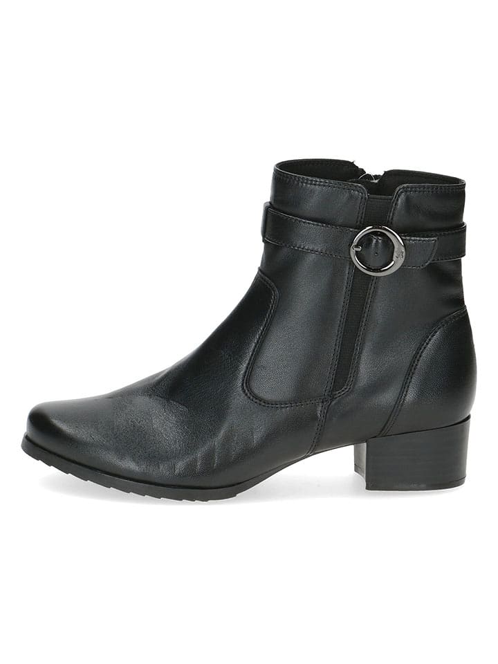 Caprice Skórzane botki w kolorze czarnym rozmiar: 38,5