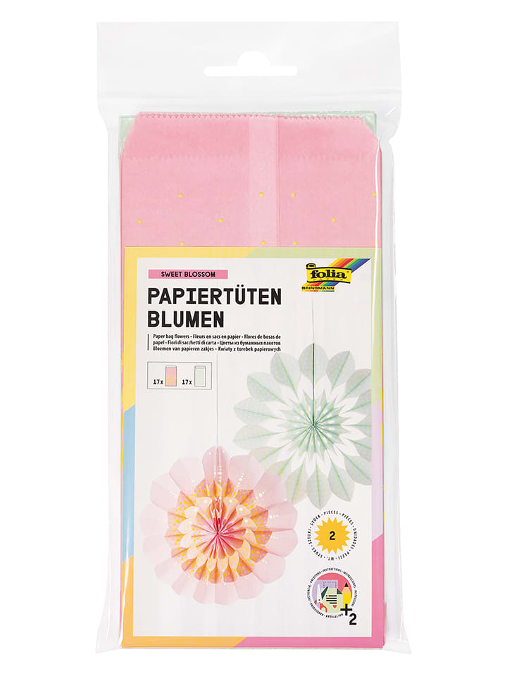 folia PAPER Zestaw "Sweet blossom" w kolorze jasnoróżowo-zielonym do rękodzieła rozmiar: onesize