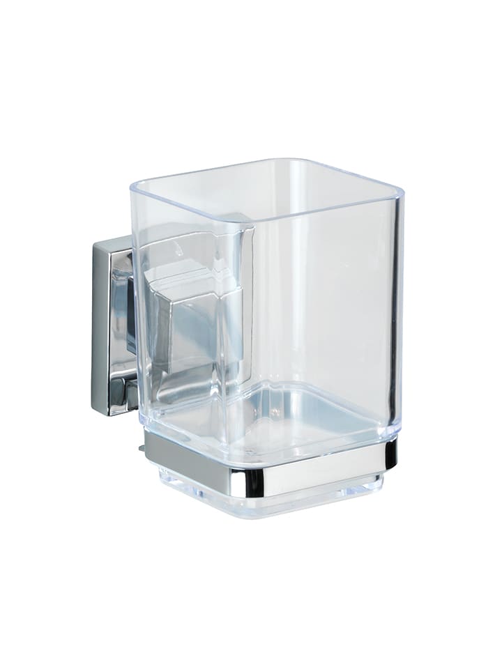 Wenko Kubek łazienkowy "Quadro" w kolorze srebrnym - 7,5 x 10 x 10 cm rozmiar: onesize