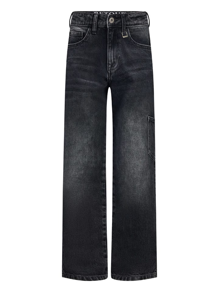 Retour Bojówki dżinsowe - Comfort fit - w kolorze antracytowym rozmiar: 176