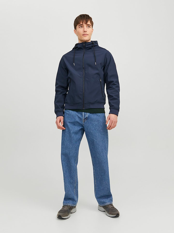 Jack & Jones Kurtka softshellowa w kolorze granatowym rozmiar: M