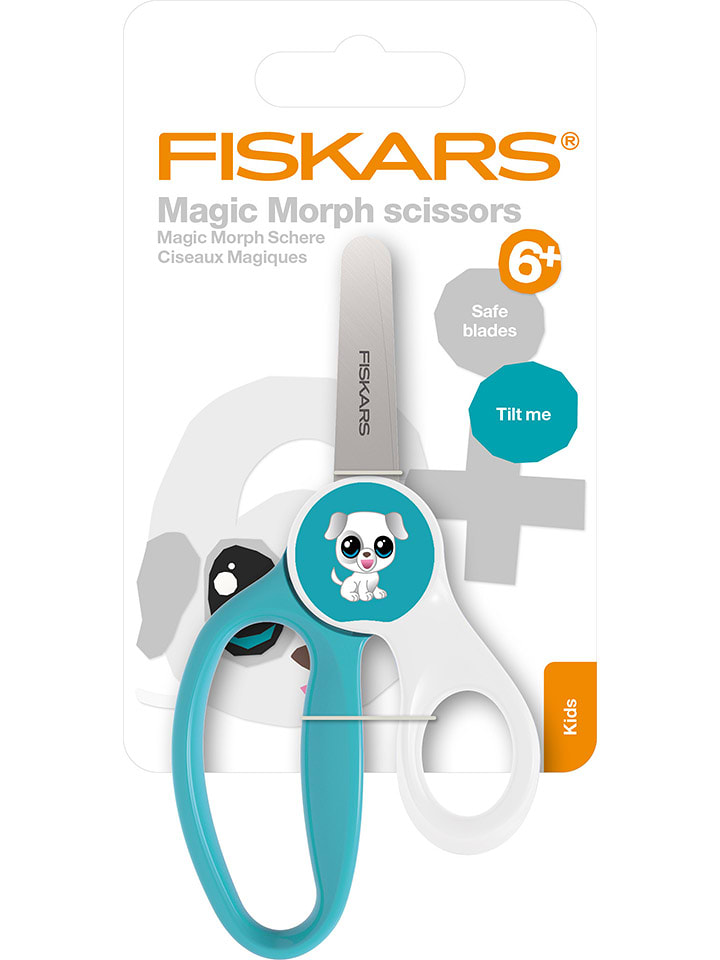 Fiskars Nożyczki w kolorze turkusowo-białym dla dzieci - wys. 13 cm - 6+ rozmiar: onesize