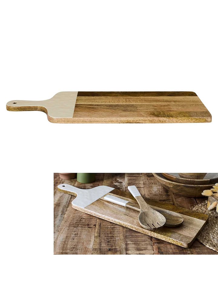 Ethnical Life Deska w kolorze brązowo-kremowym do krojenia - 58 x 19 cm rozmiar: onesize