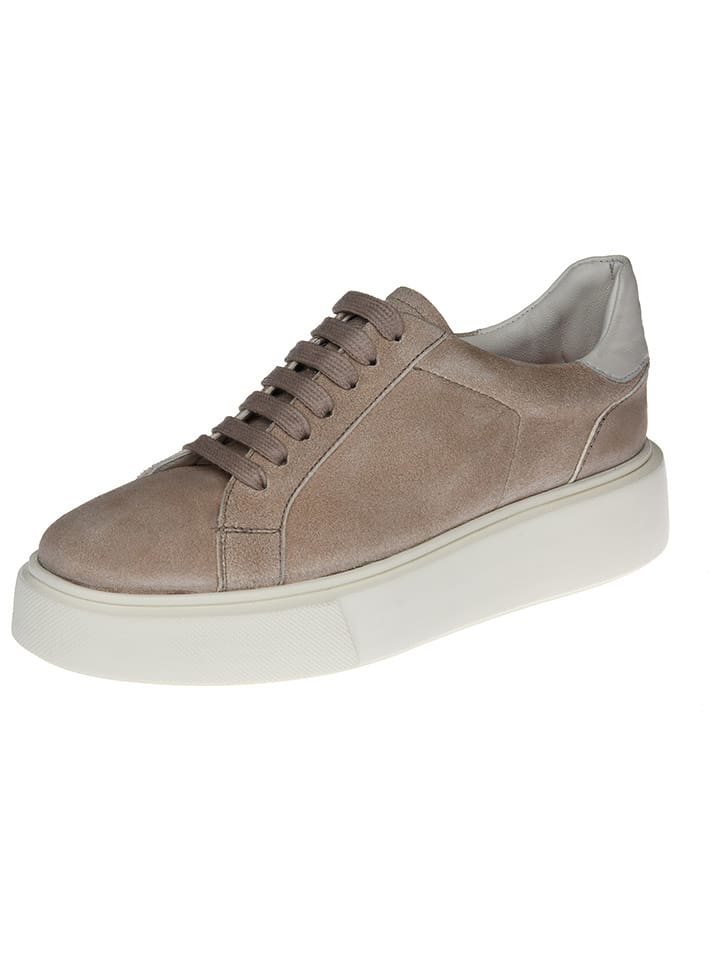 Cinque Skórzane sneakersy "Laura" w kolorze beżowym rozmiar: 39