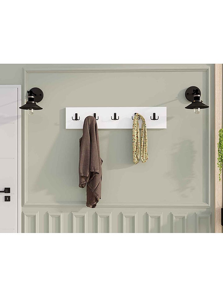 Evila Wieszak ścienny w kolorze białym rozmiar: onesize