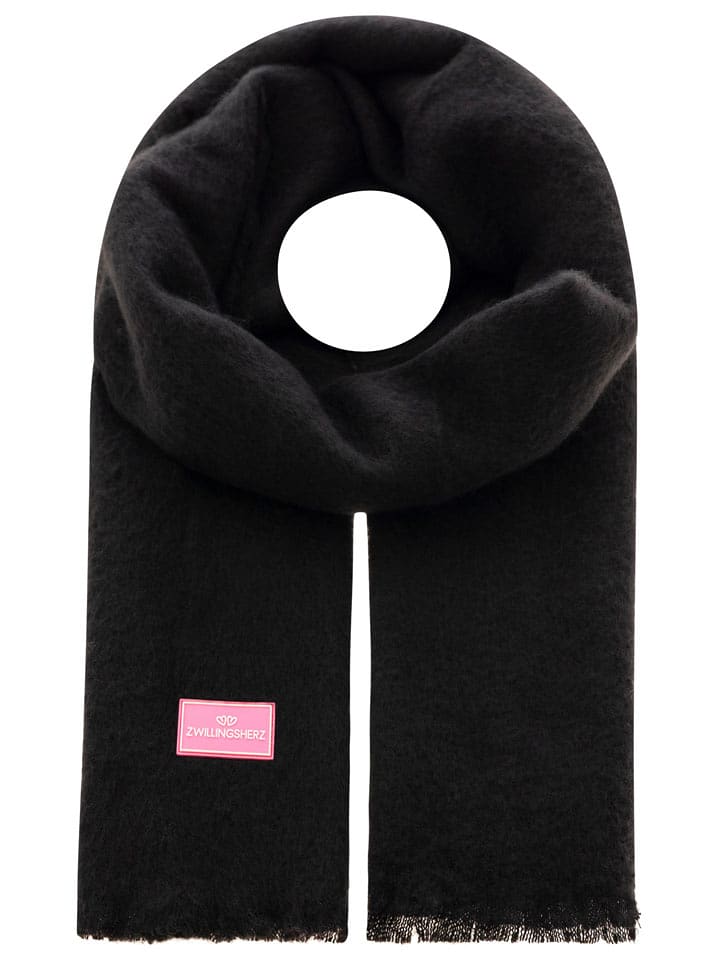 Zwillingsherz Szal w kolorze czarnym - 180 x 60 cm rozmiar: onesize
