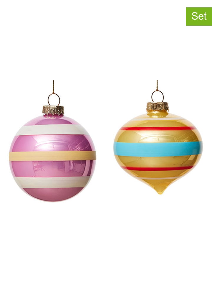 OYOY living design Bombki (2 szt.) ze wzorem rozmiar: onesize