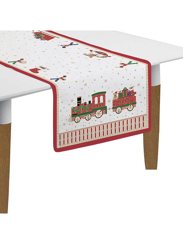 Easy Life Bieżnik w kolorze białym ze wzorem - 140 x 45 cm rozmiar: onesize