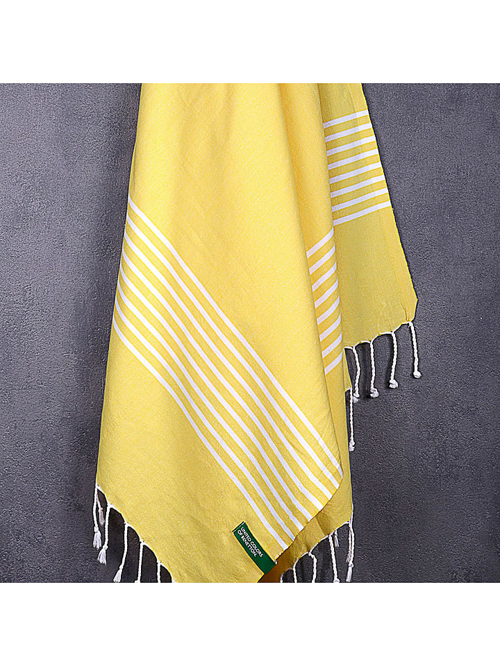 Benetton Fouta w kolorze żółtym rozmiar: 80x165 cm