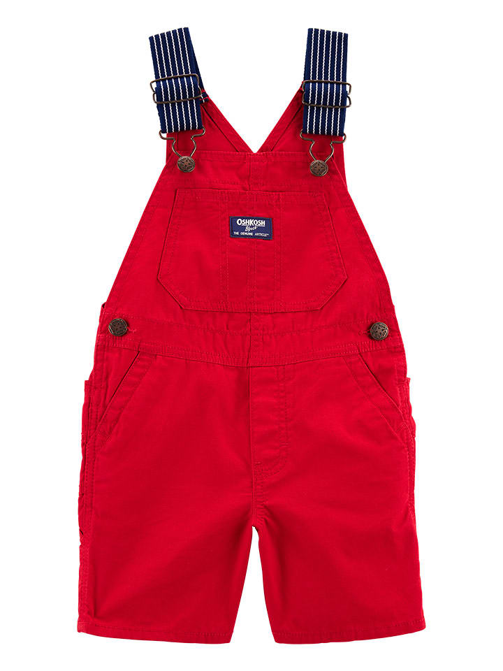 OshKosh Ogrodniczki w kolorze czerwonym rozmiar: 92