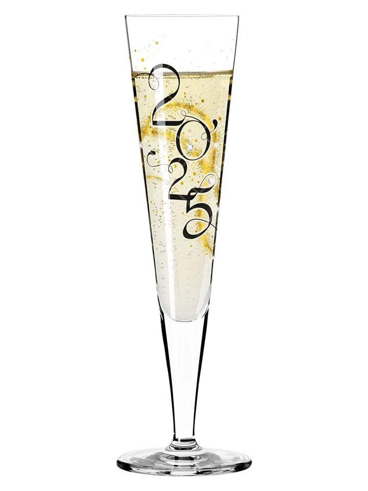 RITZENHOFF Kieliszek "Brillantnacht" w kolorze złoto-czarnym do szampana - 200 ml rozmiar: onesize