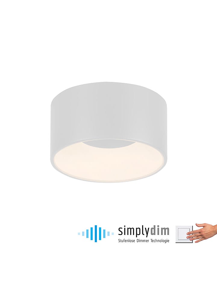 Just Light Lampa sufitowa LED w kolorze białym - wys. 8 x Ø 16 cm rozmiar: onesize