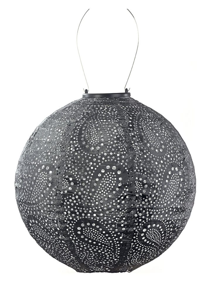 Lumiz Lampion solarny LED "Paisley Rond" w kolorze szarym - Ø 30 cm rozmiar: onesize