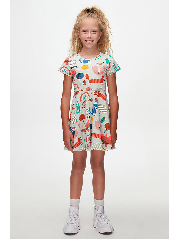 lovetti Sukienka w kolorze szarym ze wzorem rozmiar: 122