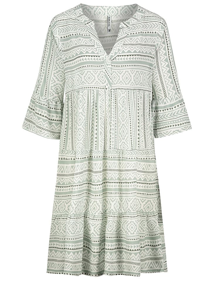 Sublevel Sukienka w kolorze miętowo-białym rozmiar: L