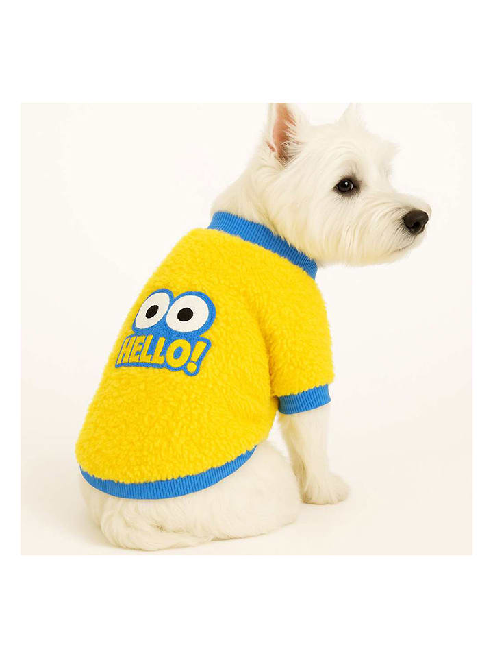 Paws&Whiskers Bluza w kolorze żółtym dla psa rozmiar: S