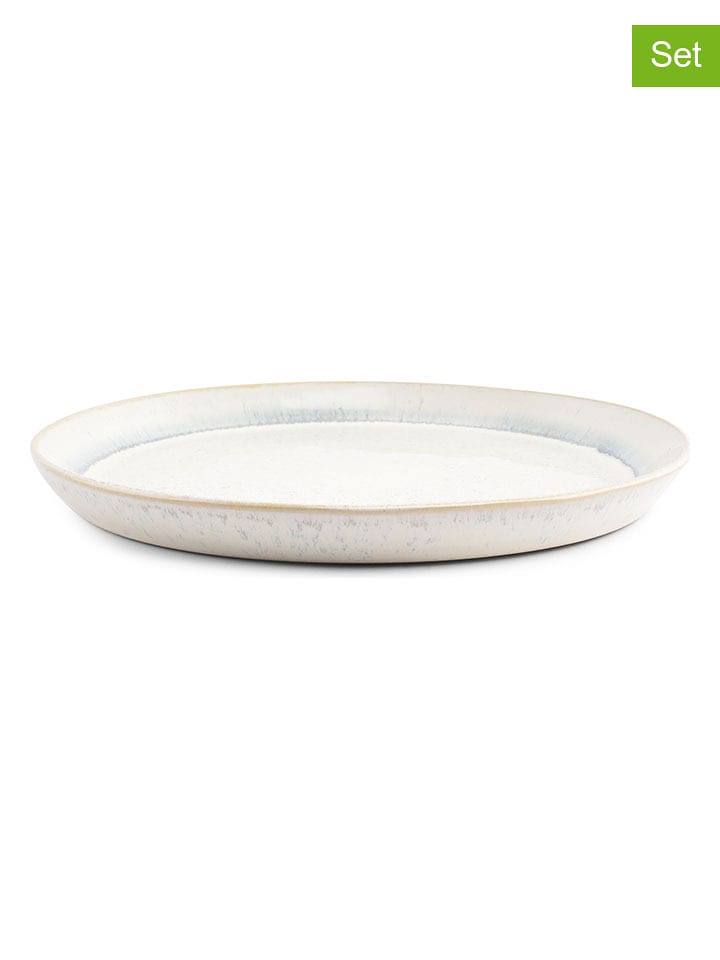 Salt and Pepper Talerzyki deserowe (4 szt.) "Stripes" w kolorze biało-niebieskim - Ø 19,5 cm rozmiar: onesize