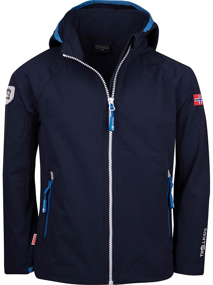 Trollkids Kurtka softshellowa "Kvalvika" w kolorze granatowym rozmiar: 128