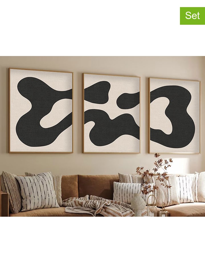 Wallity Druki artystyczne (3 szt.) w ramce rozmiar: 50x70 cm