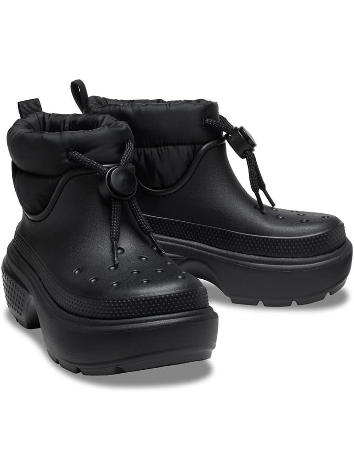 Crocs Botki zimowe "Stomp Puff" w kolorze czarnym rozmiar: 37/38