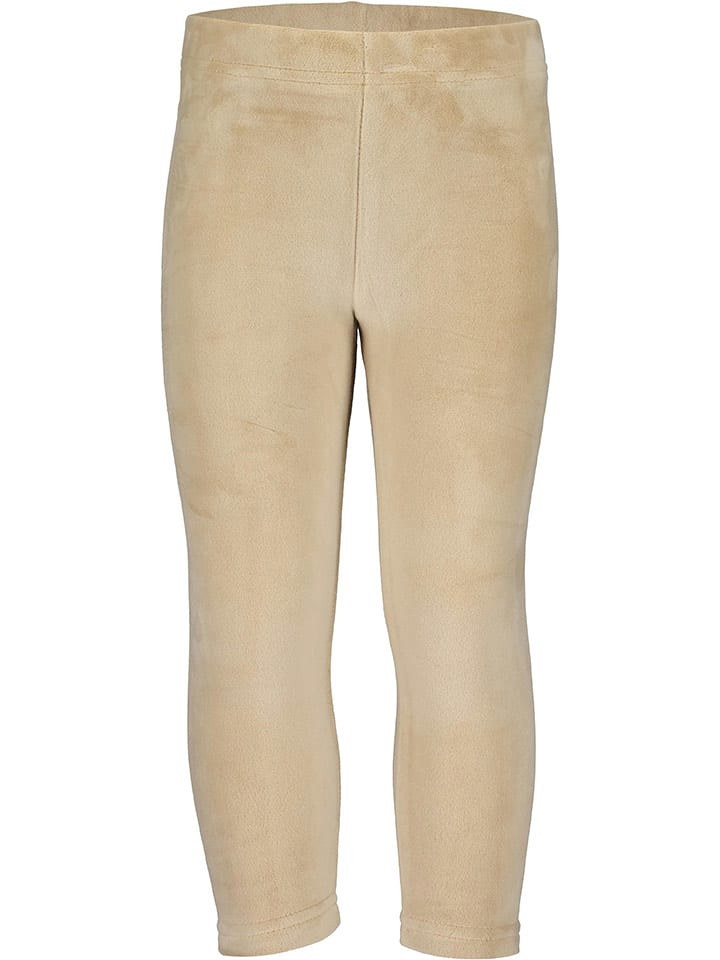 Blue Seven Aksamitne legginsy w kolorze beżowym rozmiar: 98