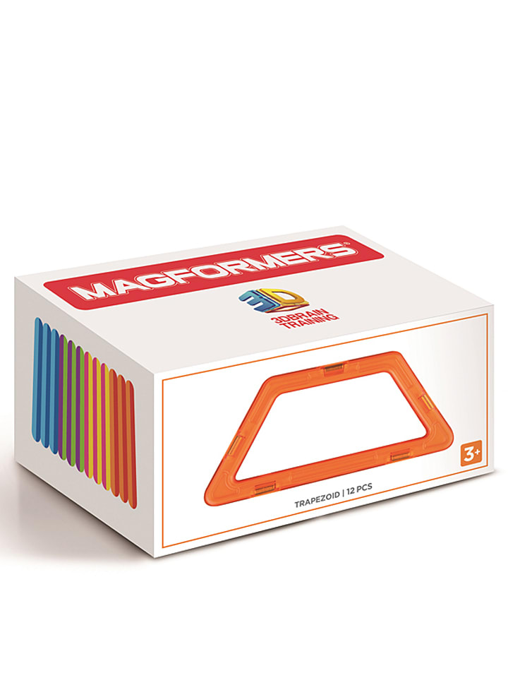 MAGFORMERS 12-częściowy zestaw magnetyczny "Trapezoid" - 3+ rozmiar: onesize