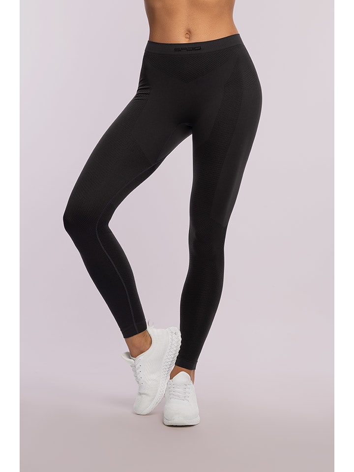 Spaio Legginsy termiczne "Play" w kolorze czarnym rozmiar: M