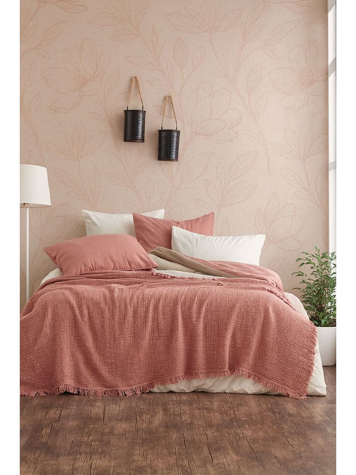 Mijolnir Narzuta "Muslin" w kolorze jasnoróżowym rozmiar: 200x220 cm