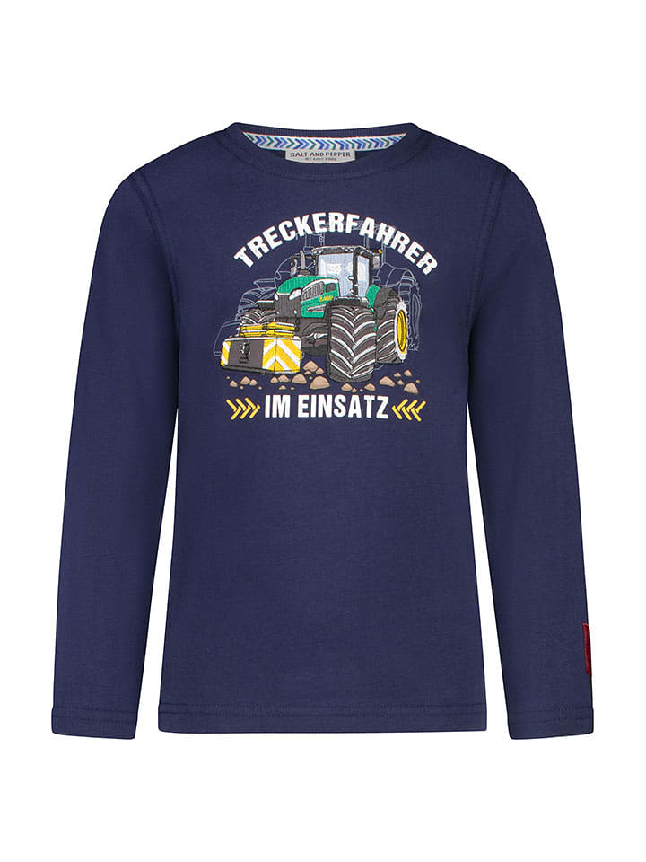Salt and Pepper Koszulka "Tractor" w kolorze granatowym rozmiar: 128/134