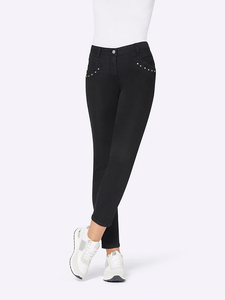 Heine Dżinsy - Slim fit - w kolorze czarnym rozmiar: W18