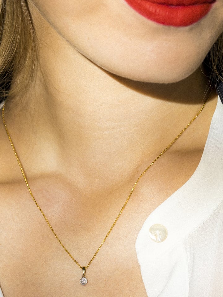 CARATELLI Złota zawieszka "Idylle" z diamentami rozmiar: onesize